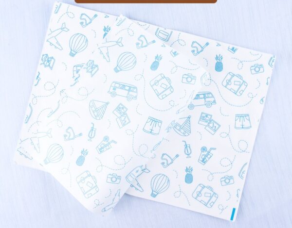 Blue Design Oilproof Paper (38*28cm) (25pcs/pack)