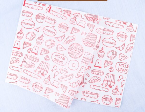 Western Style Food Oil Proof Paper(38*28cm) (25pcs/pack)