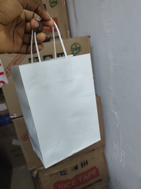 White Craft Bag with Handle (15*8) 25pcs