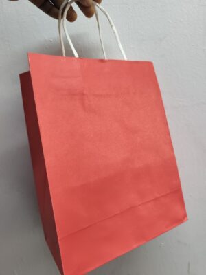 Red Craft Paper Bag with Handle (21*11) 25pcs