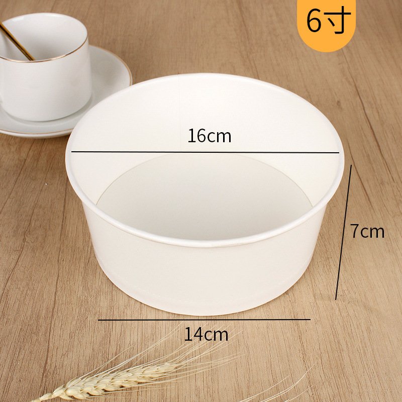1000ML White Round Bowl with Clear Cover (25pcs/pack)