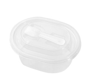 300ml Oval Parfait bowl With Spoon (25pcs/pack)